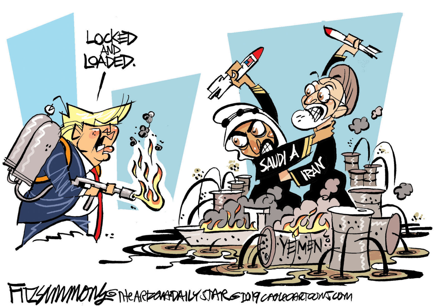 Daily Fitz Cartoon: Heating up